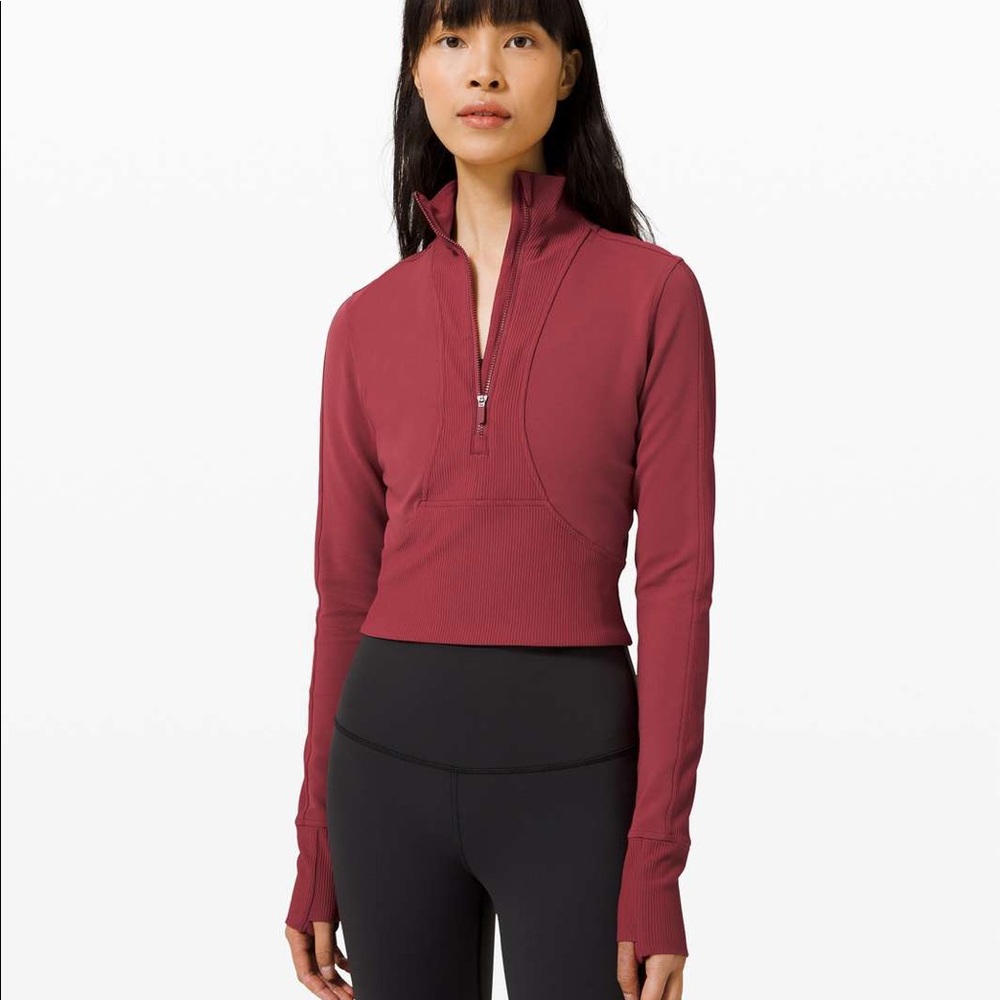 Lululemon Take it in Stride 1/2 Zip *Chianti*